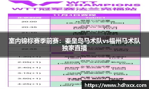 室内锦标赛季前赛：秦皇岛马术队vs福州马术队独家直播